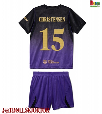 Barcelona Andreas Christensen #15 Borta Kläder Barn 2026-27 Kortärmad (+ Korta byxor)